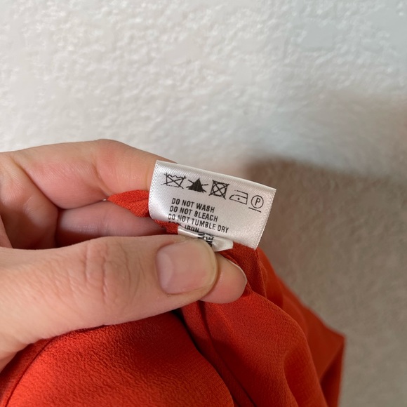 Escada Wedding Guest Dress 100% Silk Cocktail Formal Strapless Orange Size 40 - Picture 7 of 13